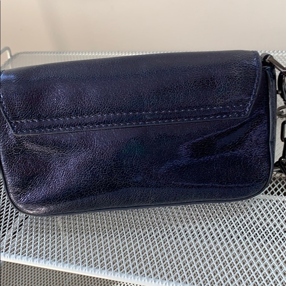 Tory Burch navy metallic mini bag. - Picture 3 of 8